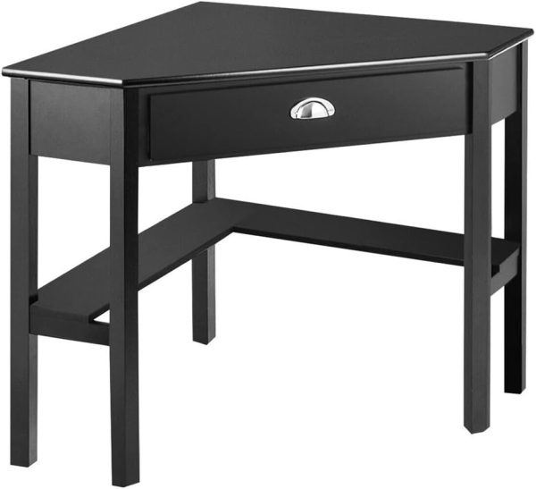 BHUKF Corner Computer Desk Laptop Desk Wooden Workstation Home Office Furniture Desk