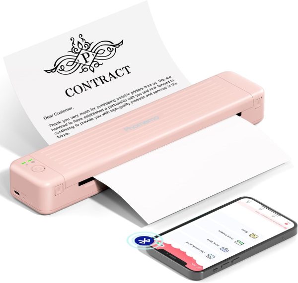 Phomemo P831 Portable Printers Wireless for Travel - 300 DPI Bluetooth Thermal Printer Support 8.5x11 US Letter & A4 Regular Copy Paper, Inkless Printer Compatible with Mobile & Laptop for Home Office